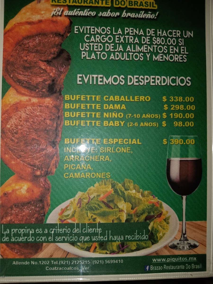 Restaurante Piquitos y Brazao Menu - Image 1